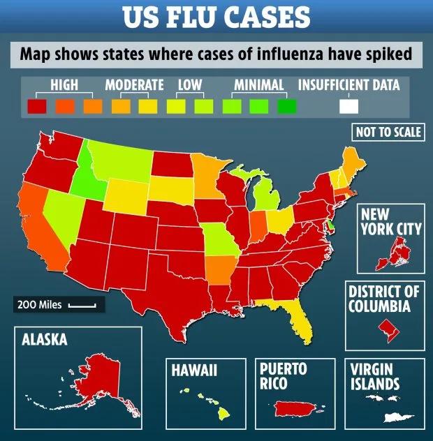 流感病毒更让美国紧张！这一季已有1500万人感染，导致8200人死亡