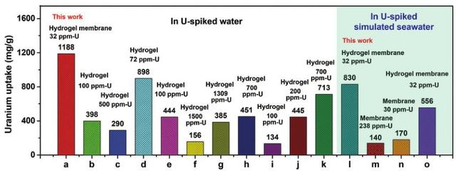 海南大学《先进材料》：超分子水凝胶高效吸附海水中的铀